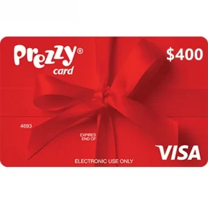 Prezzy Card $400 NZD Physical Prepaid Visa Gift Card (Express Delivery)