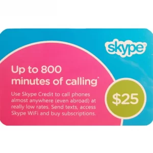 Skype $25 NZD Digital Gift Cards (Email Delivery)