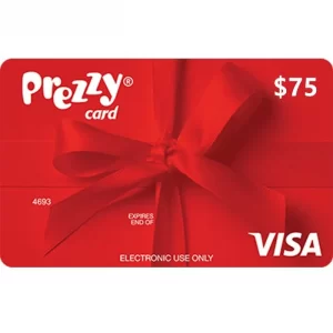 Prezzy Card $75 NZD Physical Prepaid Visa Gift Card (Express Delivery)